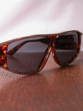 Ultra Jezebel Glitter Tortoise WIDE Bold Sunglasses Shades Made in Italy